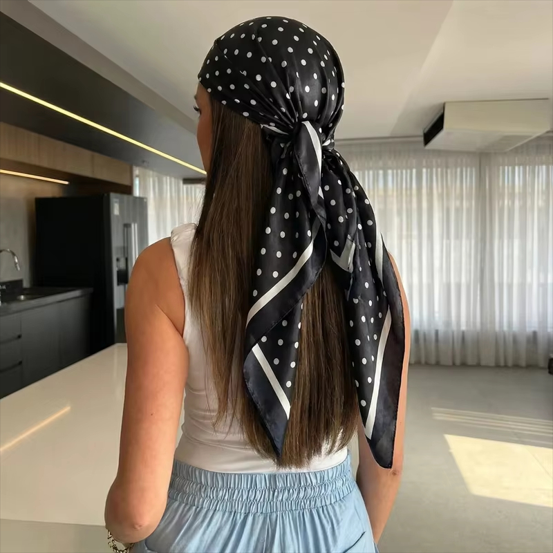 Face Scarf Mask - 2026 New Dot Print Square Scarf
