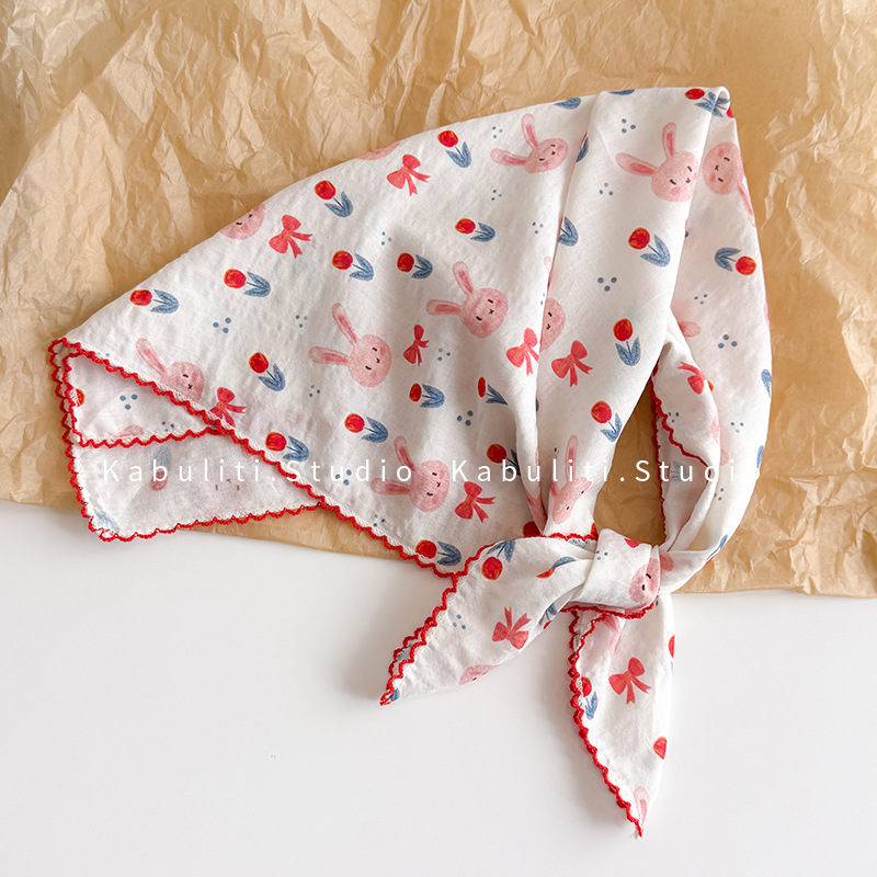 Cotton Linen Square Scarf  58  - огляд і ціна Face Scarf Mask