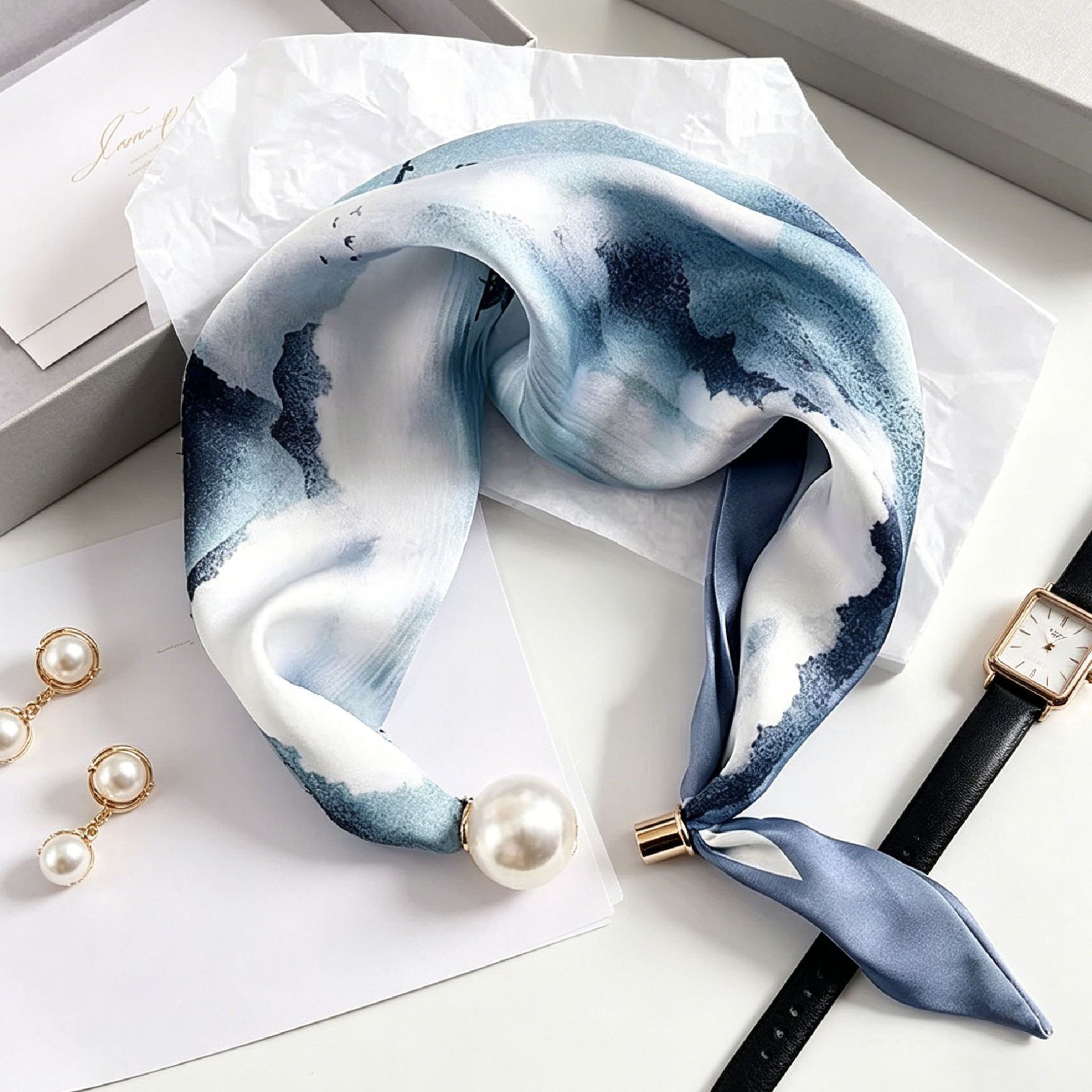 New Paisley Prints Pearl Tail  - огляд і ціна Ascot Neck Scarf
