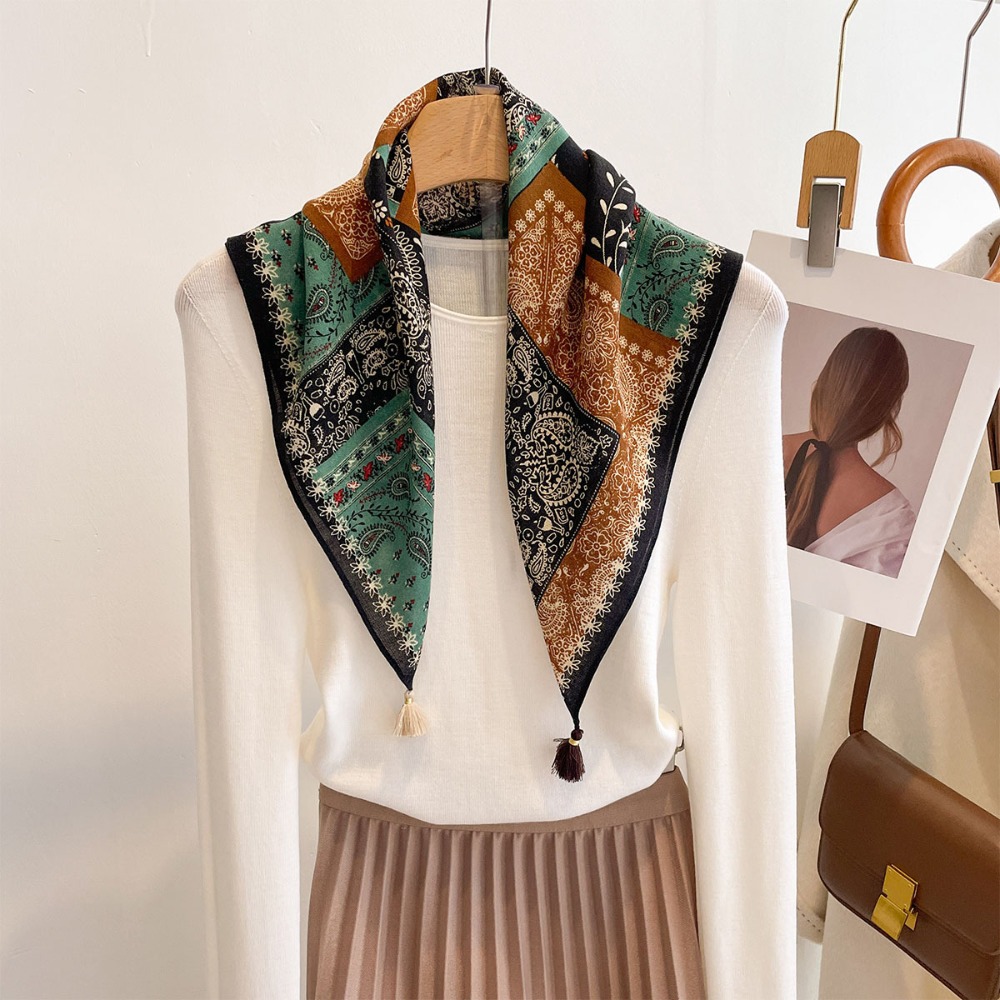 Tassel Scarf Women Square Cott - огляд і ціна Face Scarf Mask