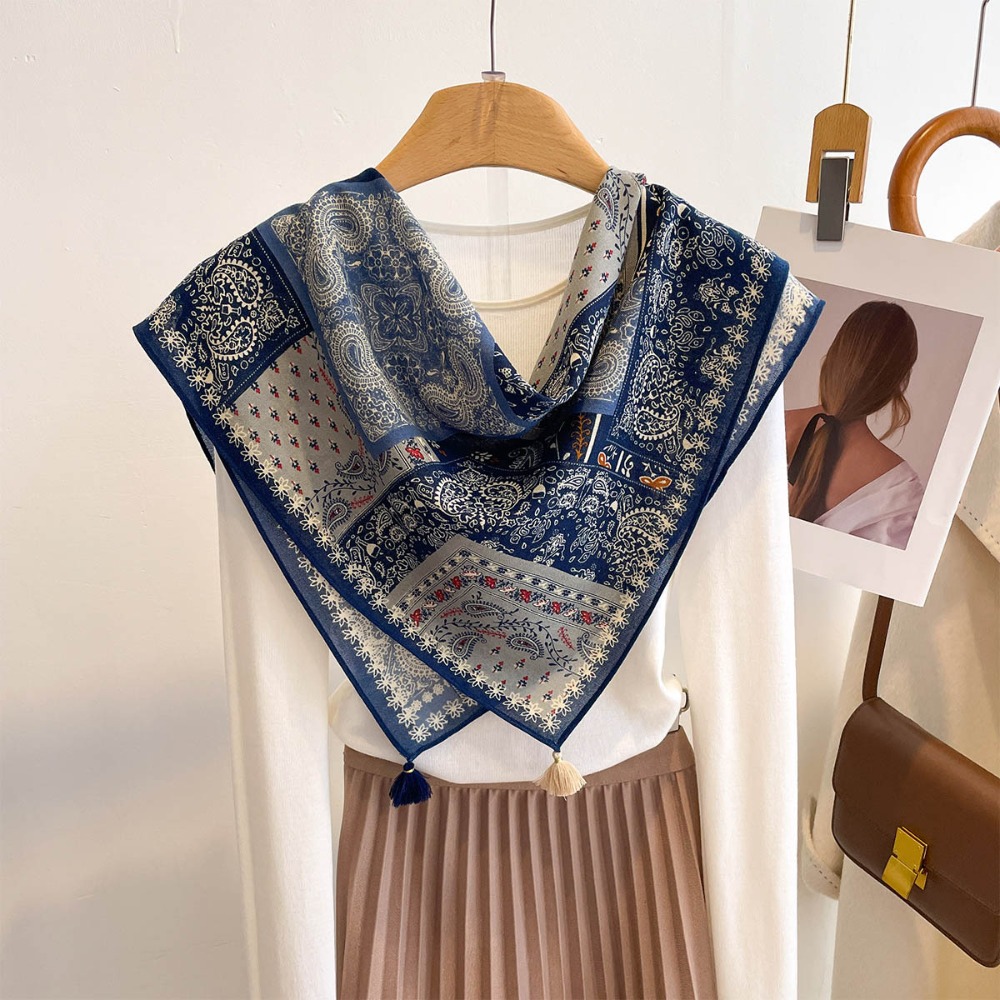 Tassel Scarf Women Square Cott - огляд і ціна Face Scarf Mask