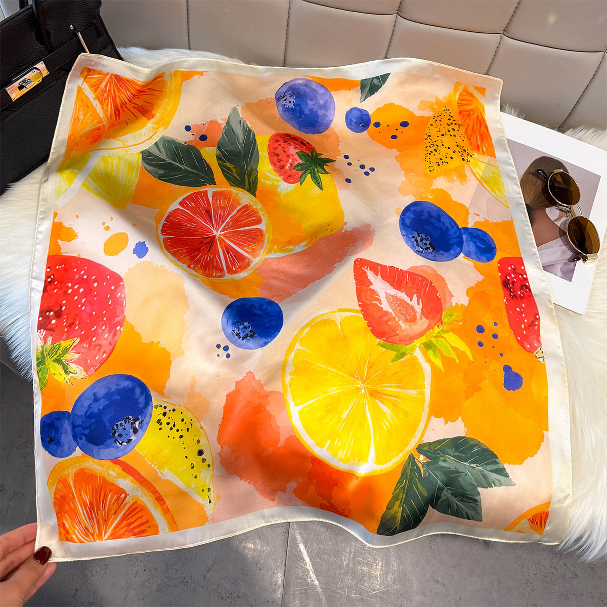 Fashion Lemon Fruit Pattern Sq - огляд і ціна Face Scarf Mask