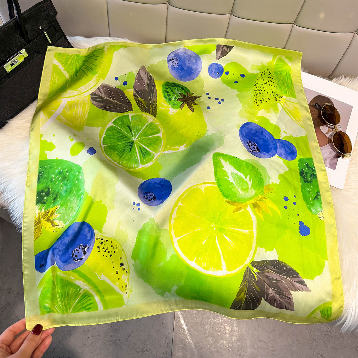 Fashion Lemon Fruit Pattern Sq - огляд і ціна Face Scarf Mask