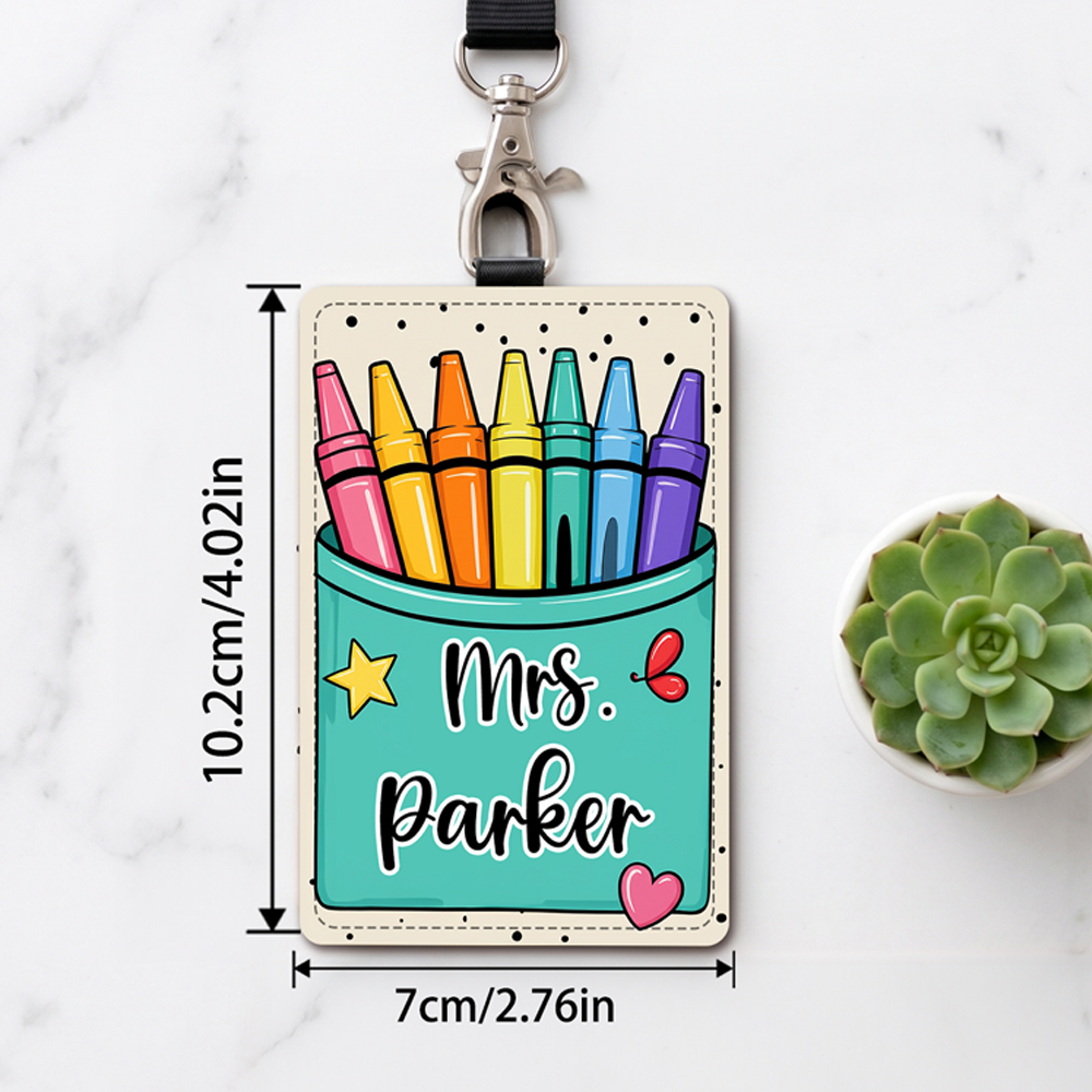 Custom Text Teacher ID Badge H - огляд і ціна Lanyard Badge Holder