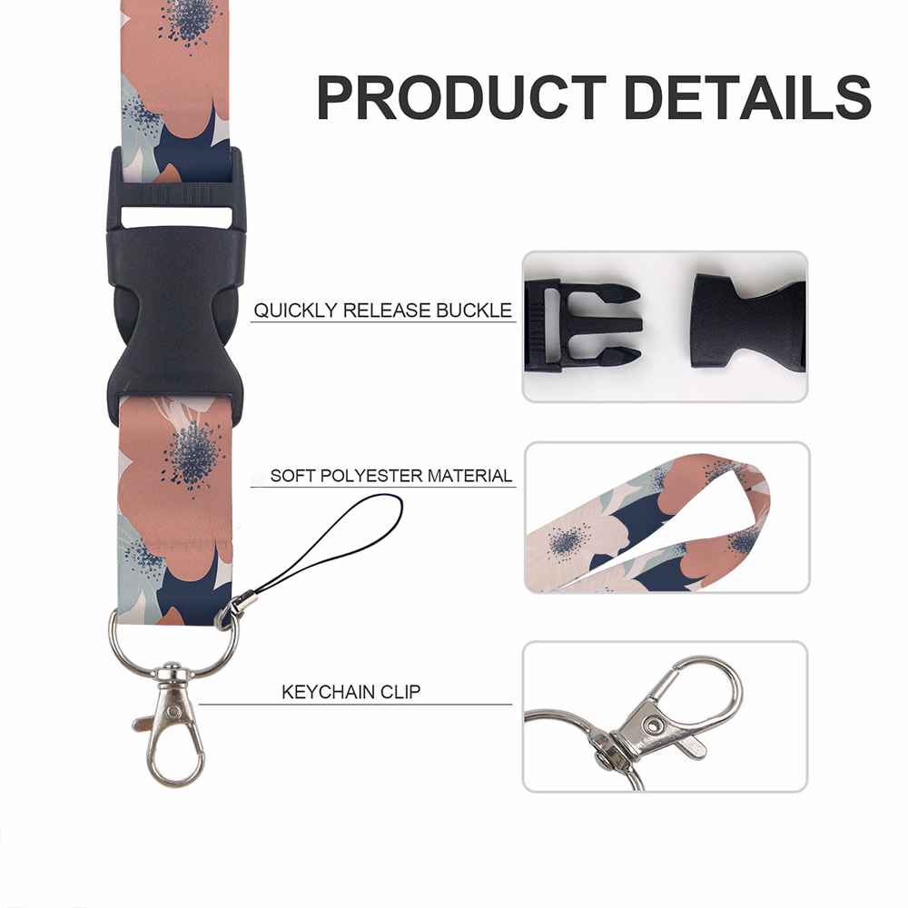 Small animals inside flowers P - огляд і ціна Lanyard Badge Holder