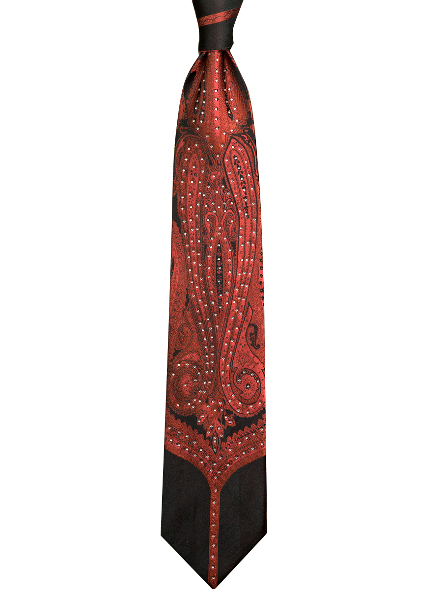 Rhinestone Necktie Abstract Ge - огляд і ціна Silk Tie Striped